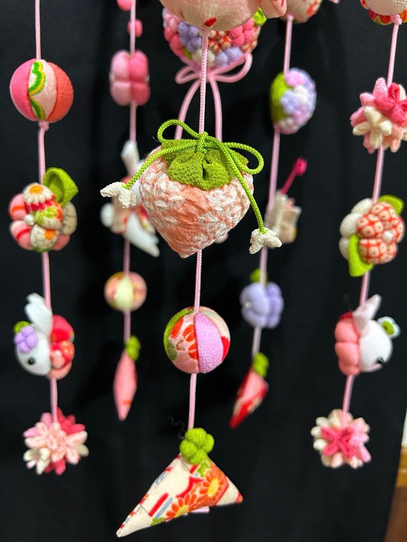 古布うさぎ　吊るし飾り　ひな祭り