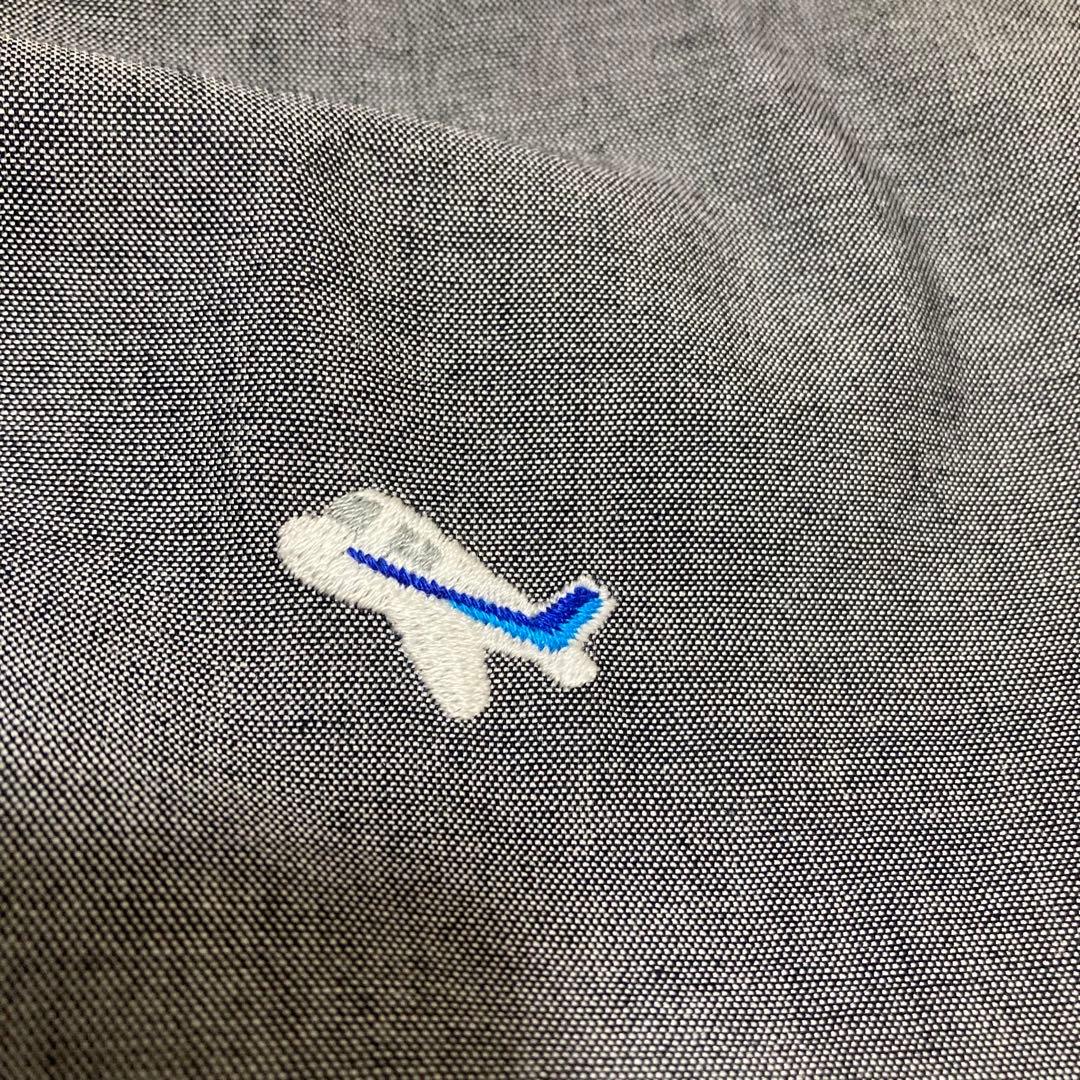 未使用に近い♡ ファミリア ANA レッスンバッグ 刺繍 くま 飛行機 グレー