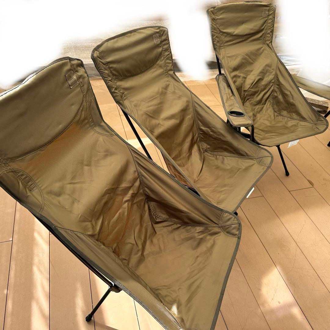 タラスブルバ コンパクトリラックスチェア アルミ ハイバック 肘掛け 2回使用