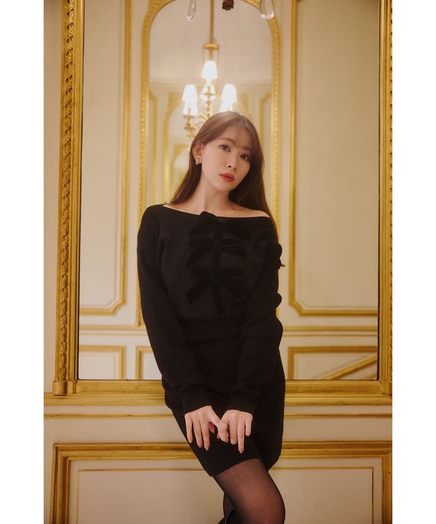 ワンピース her lip to Simone Knit Mini Dress