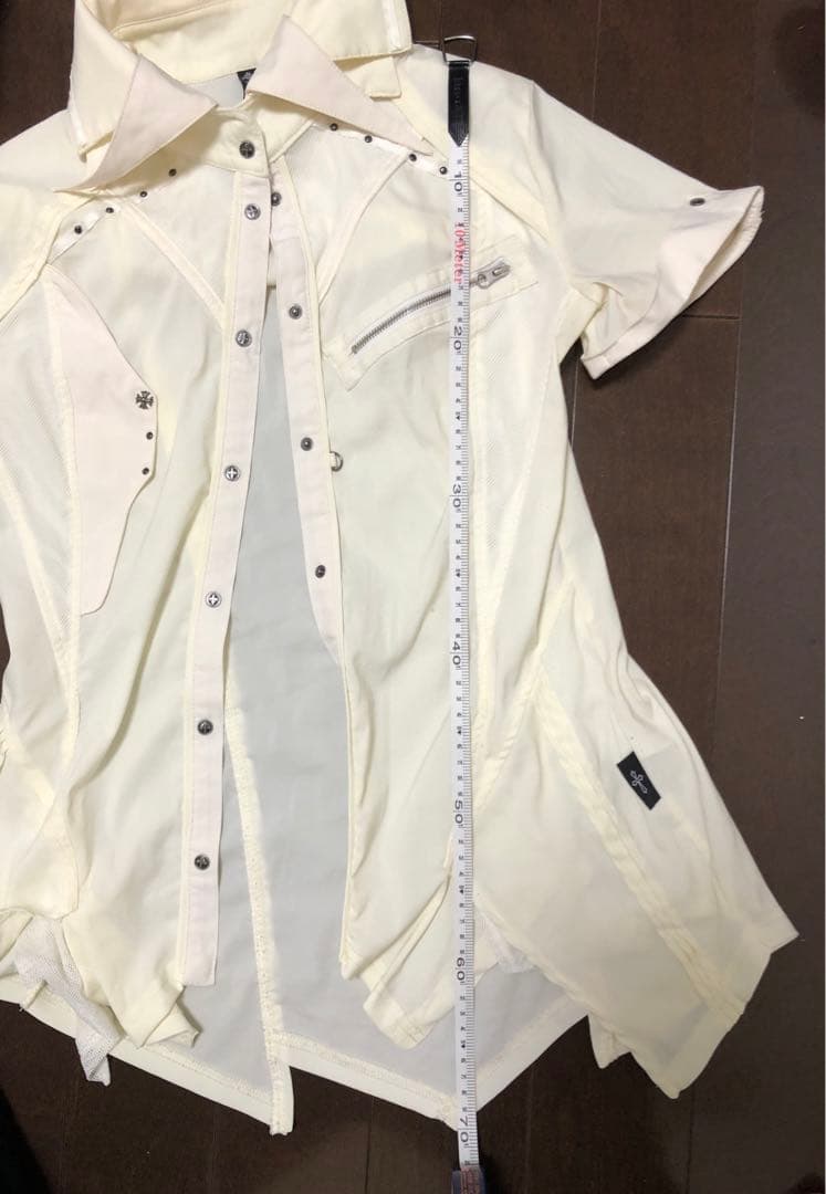 OzzCroceオッズクローチェクリーム色ショートスリーブシャツ