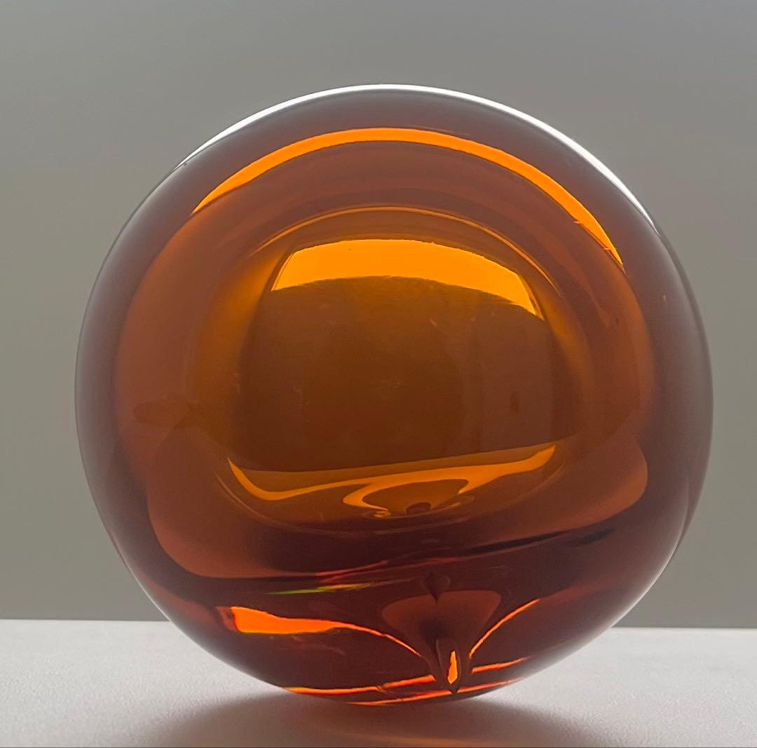 BACCARAT バカラ /※重厚 シリウスボウル 球体　オブジェ　アンバー色