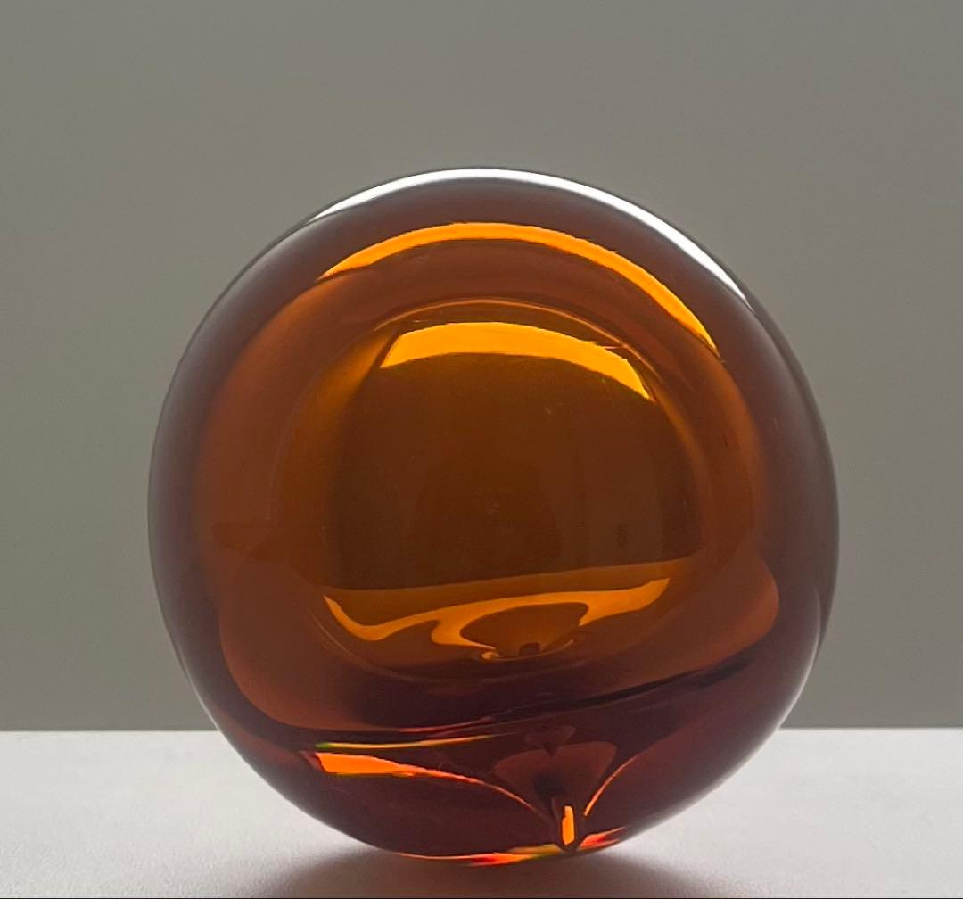 BACCARAT バカラ /※重厚 シリウスボウル 球体　オブジェ　アンバー色
