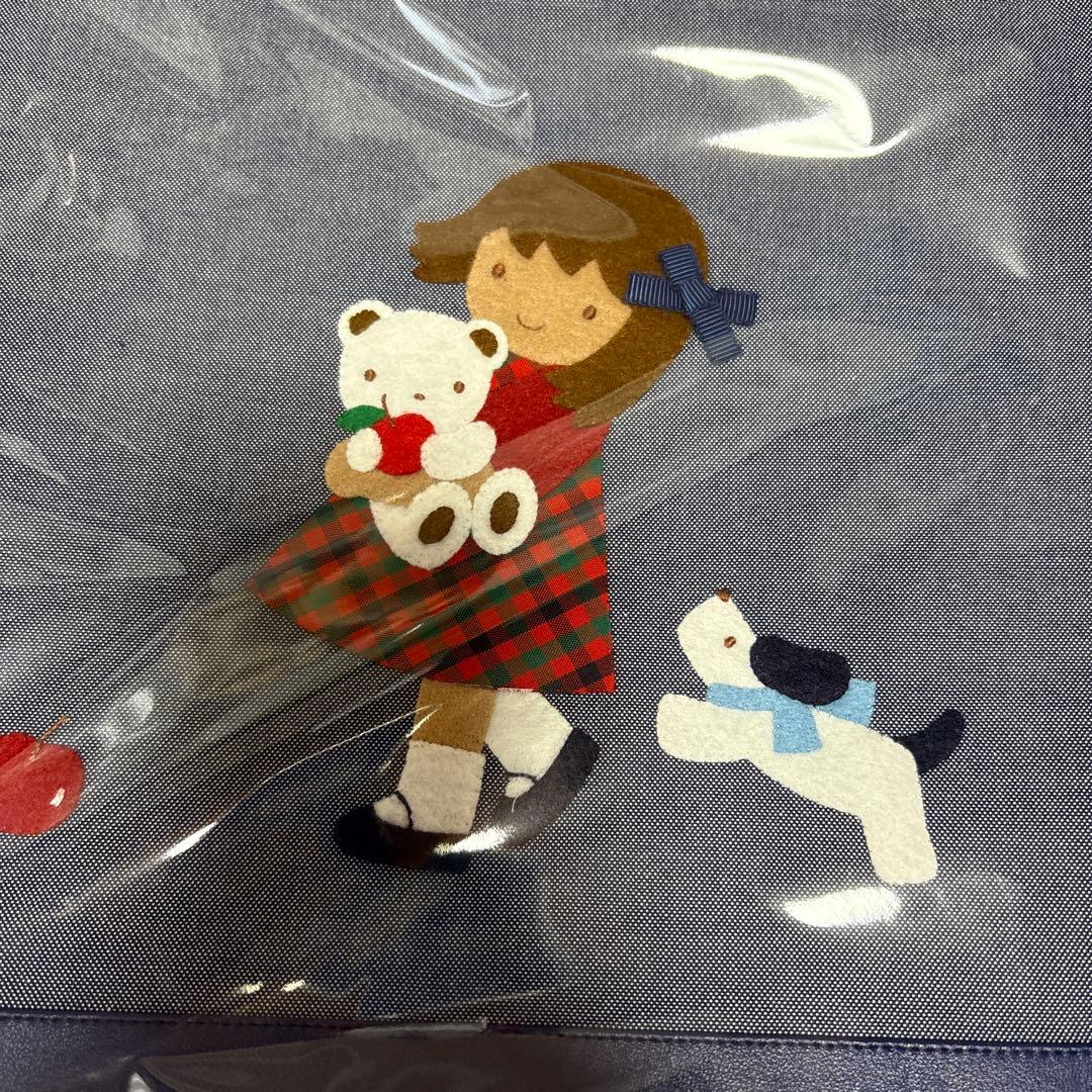 ファミリア　デニムバッグ　　　ネイビー　2025ss りんごがいっぱい