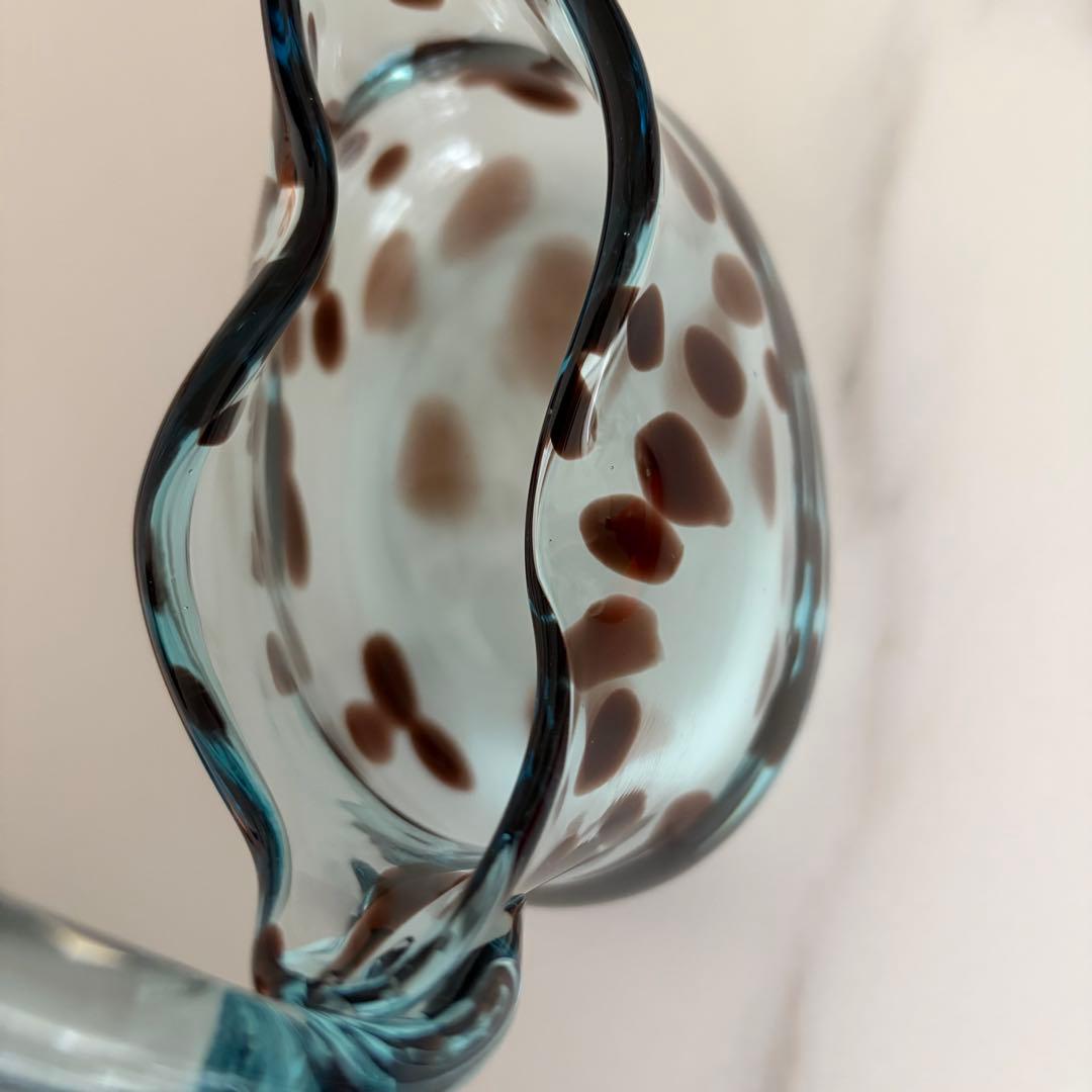 【Sghr スガハラガラス】サック＊サイレントムーン・手作りガラス製花瓶（美品）