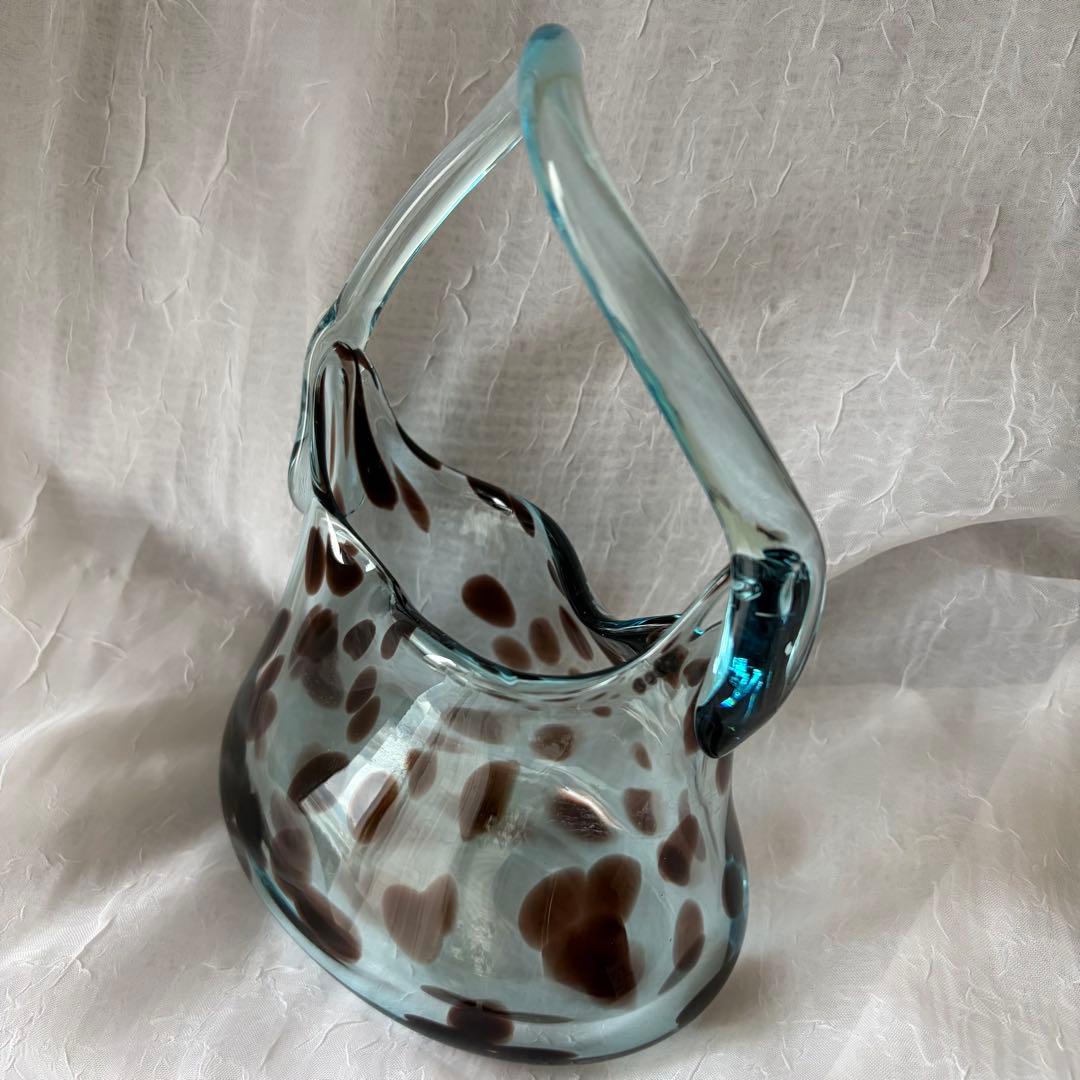 【Sghr スガハラガラス】サック＊サイレントムーン・手作りガラス製花瓶（美品）