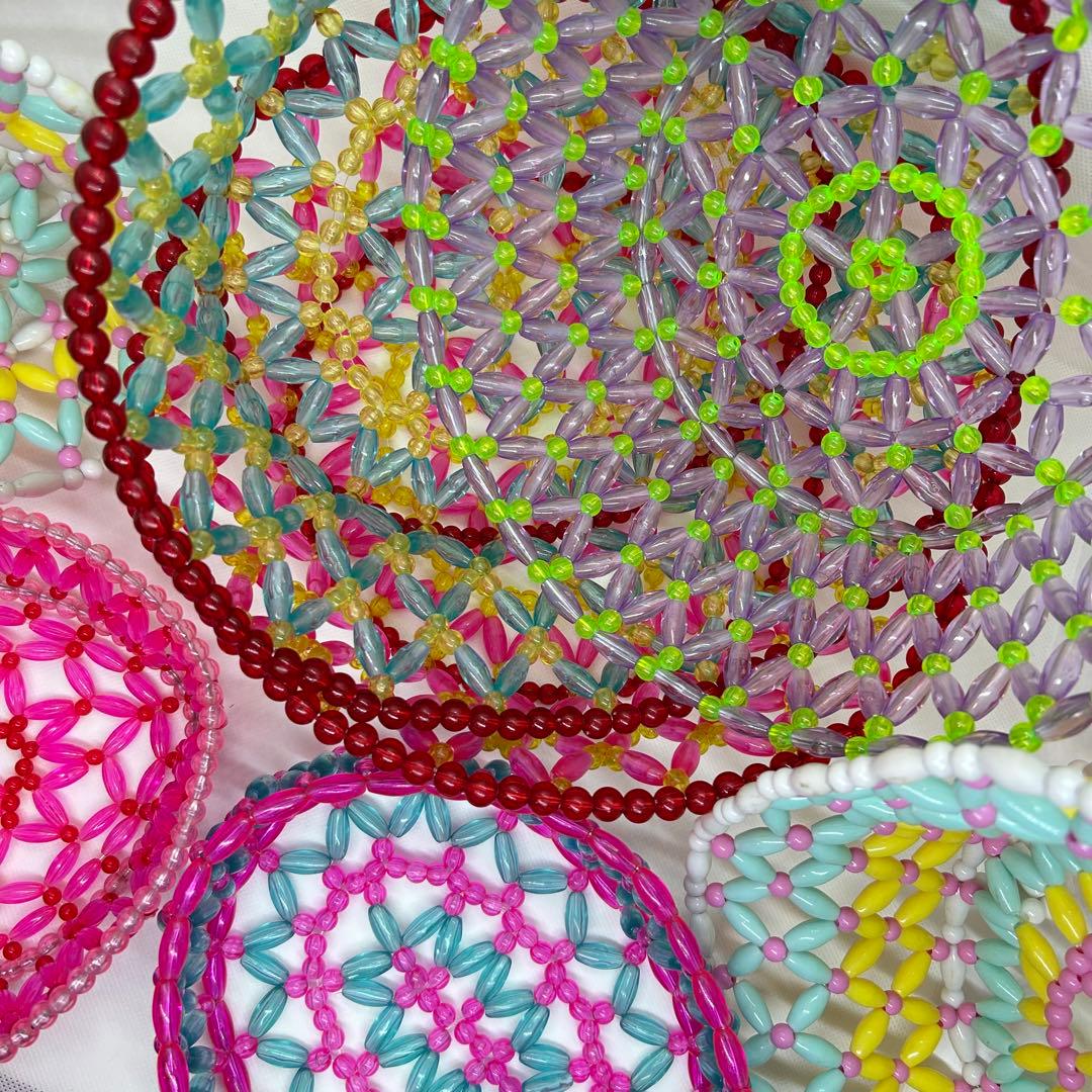 スイマー　ビーズカゴ　レトロ　中古　店舗用　7個セット