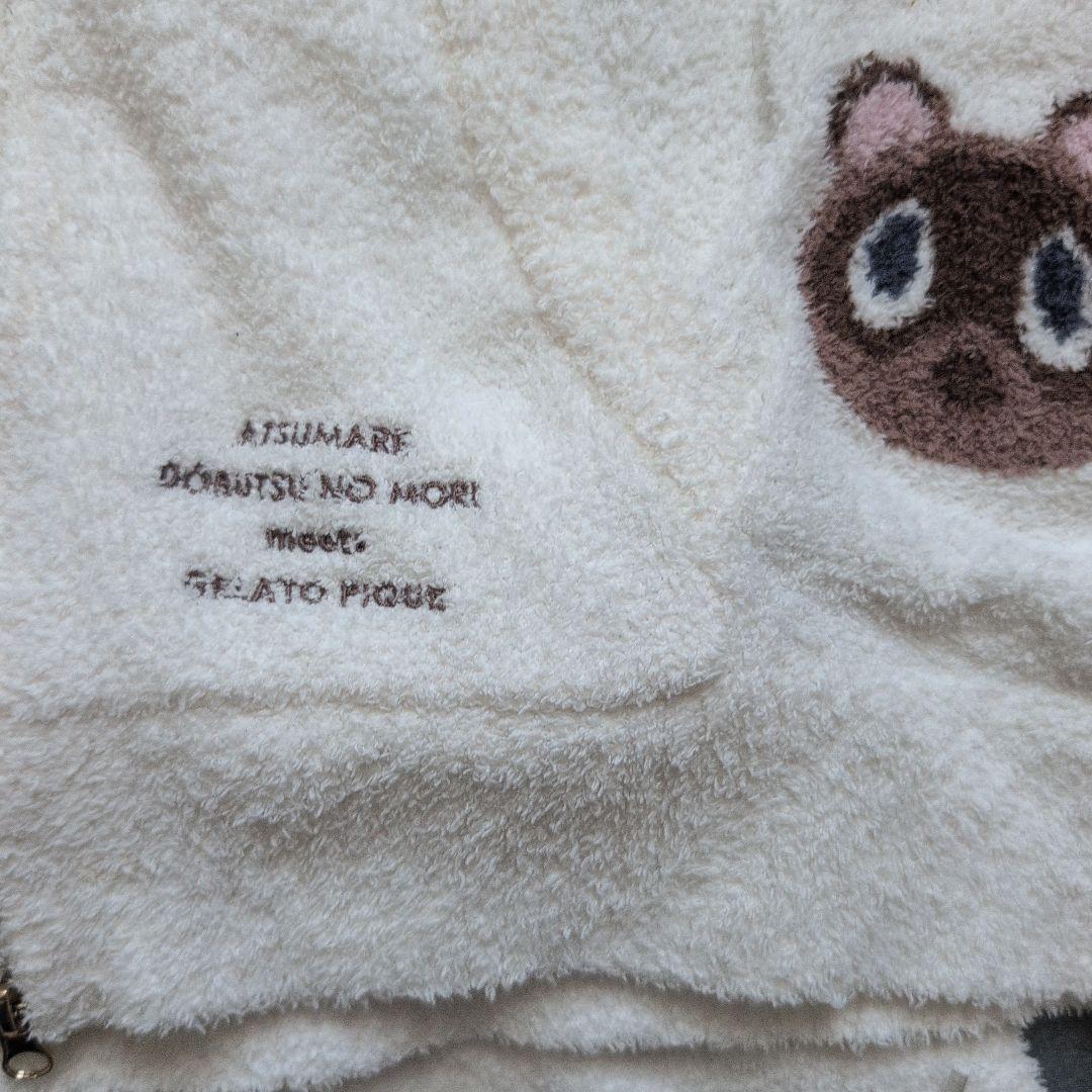 【美品】ジェラートピケ×あつ森 つぶまめジャガードパーカハーフパンツセットアップ