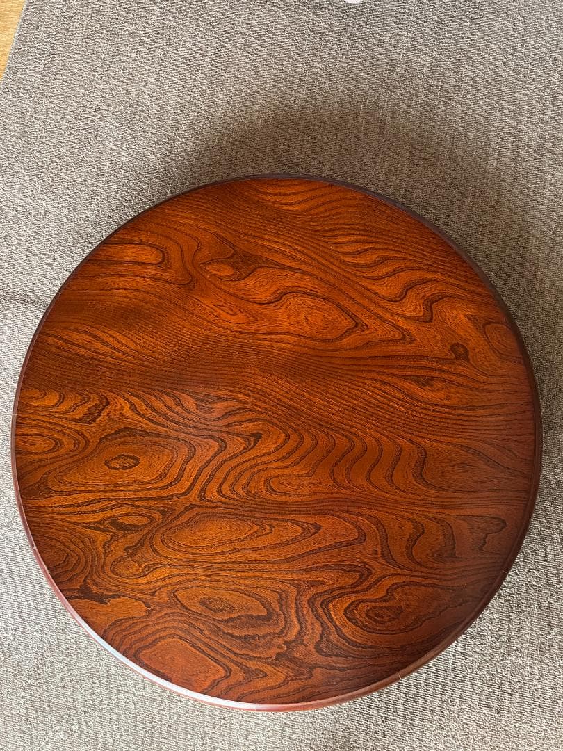 i*i様 90cm 木製ちゃぶ台 折りたたみ 円卓 丸テーブル 座卓 昭和レトロ