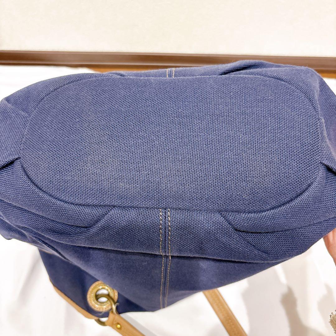 BURBERRY BLUE LABEL トートバッグ ネイビー キャンバス