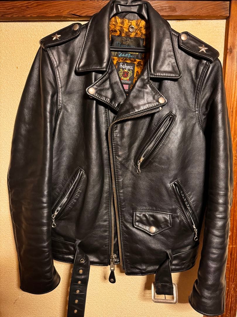 Schott × WACKO MARIA ワンスター ダブルライダース 38