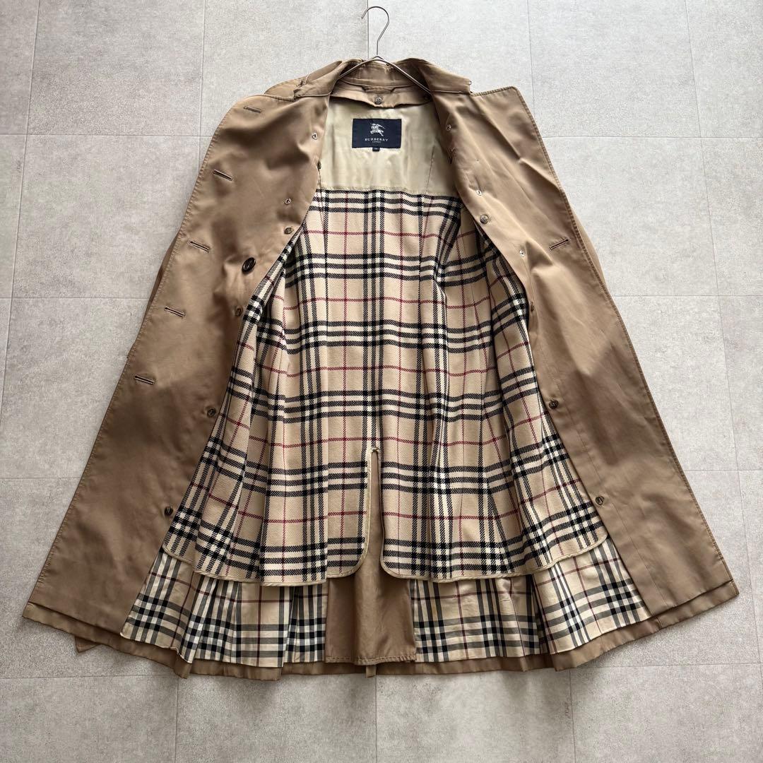 バーバリーロンドン　トレンチコート　ノバチェック　ライナー　ベージュ　38
