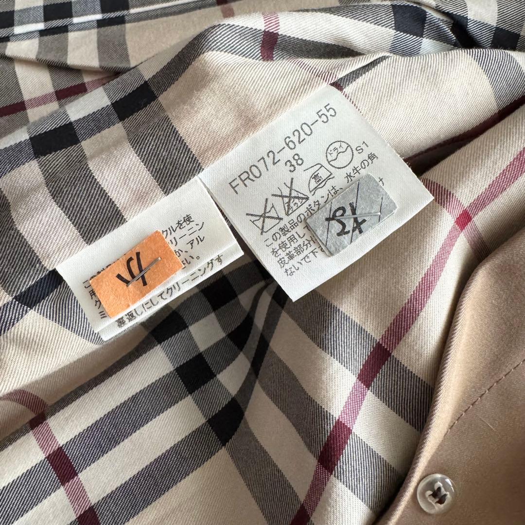 バーバリーロンドン　トレンチコート　ノバチェック　ライナー　ベージュ　38