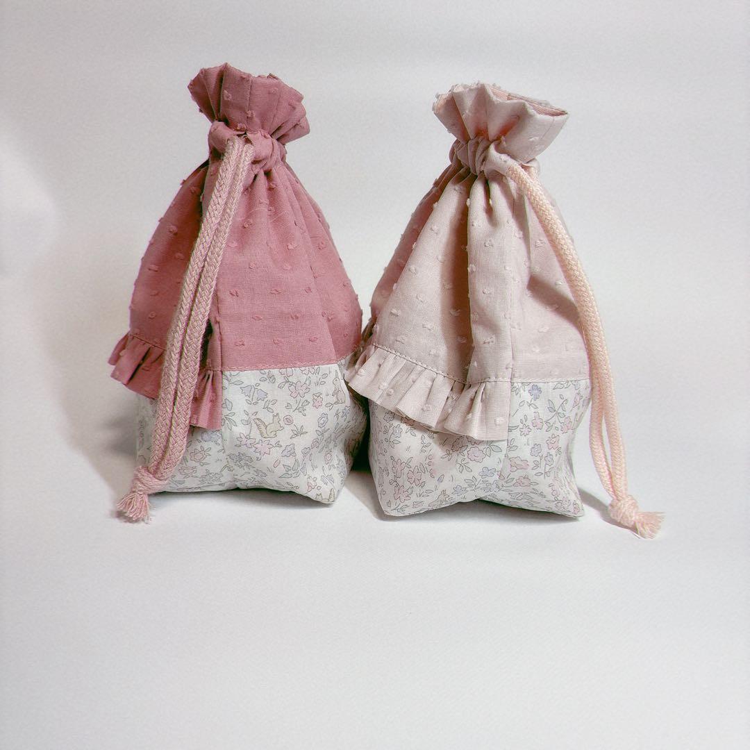 みっき様　ヌビ　ハート　キルト　レッスンバッグ　上履き袋　体操着袋　ハンドメイド