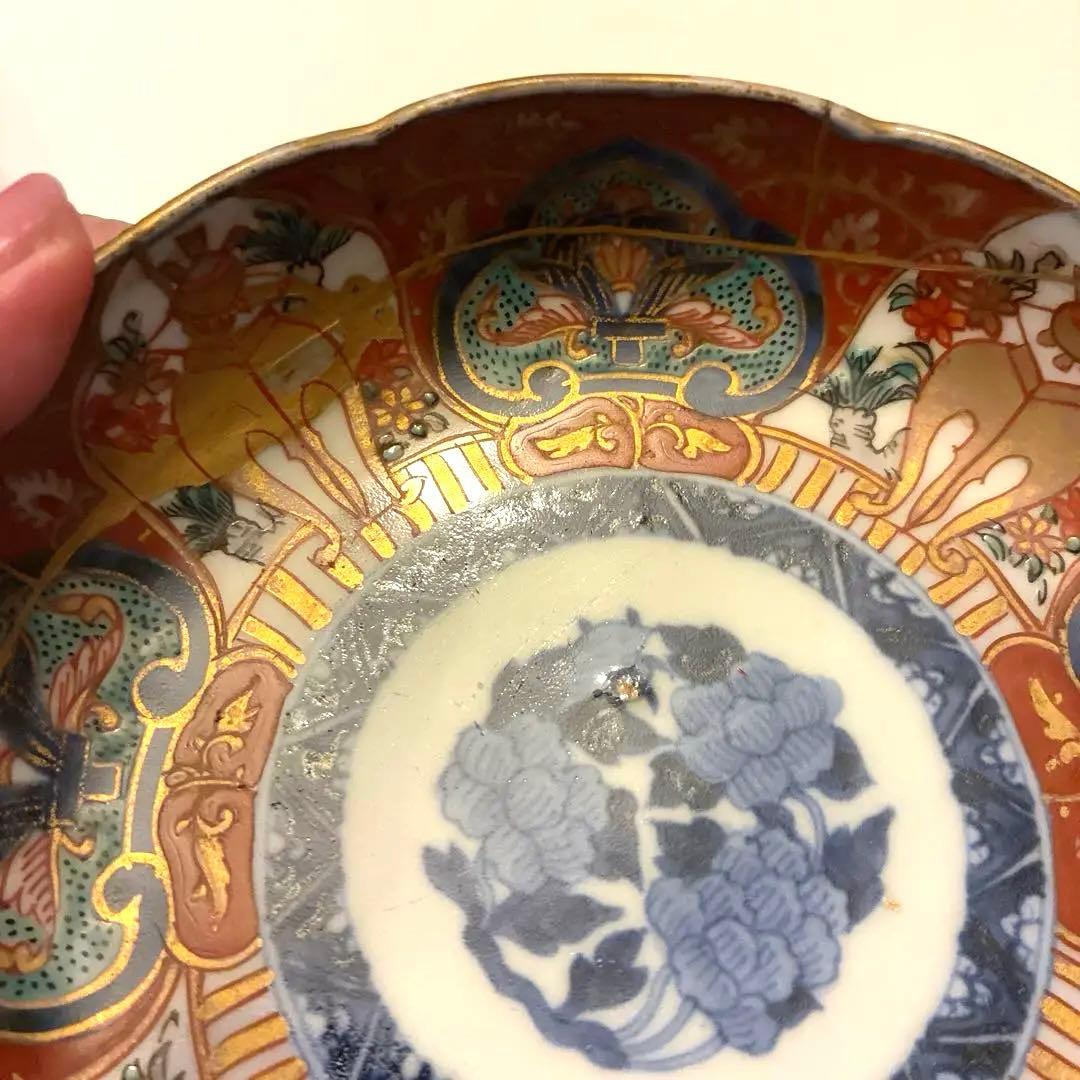 最終　古伊万里　色絵　なます皿　3枚