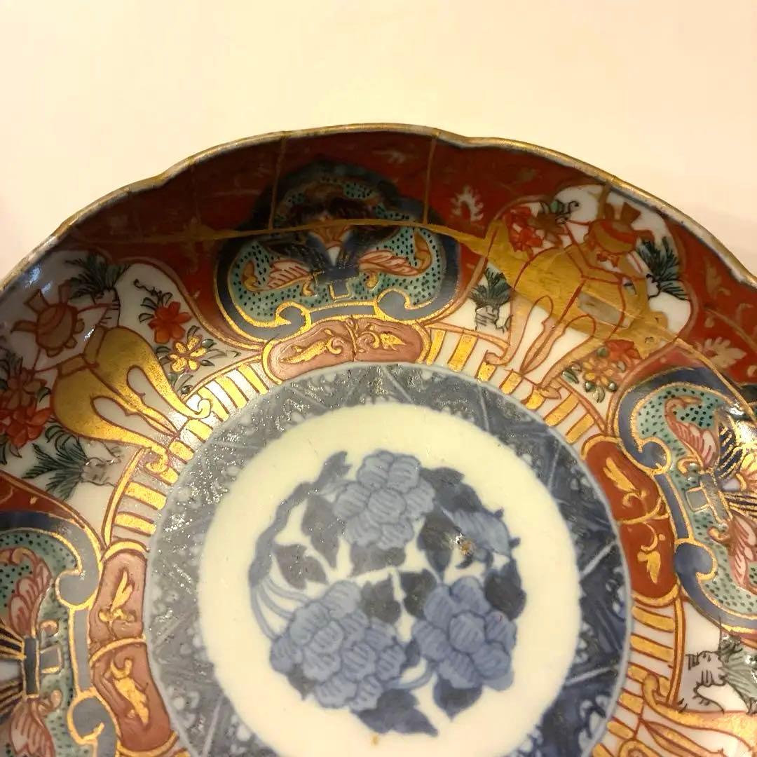 最終　古伊万里　色絵　なます皿　3枚