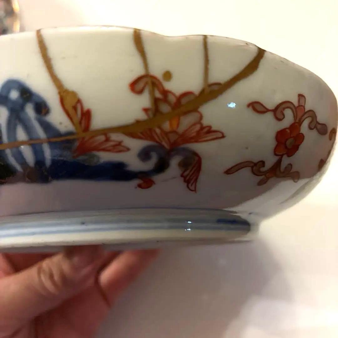 最終　古伊万里　色絵　なます皿　3枚