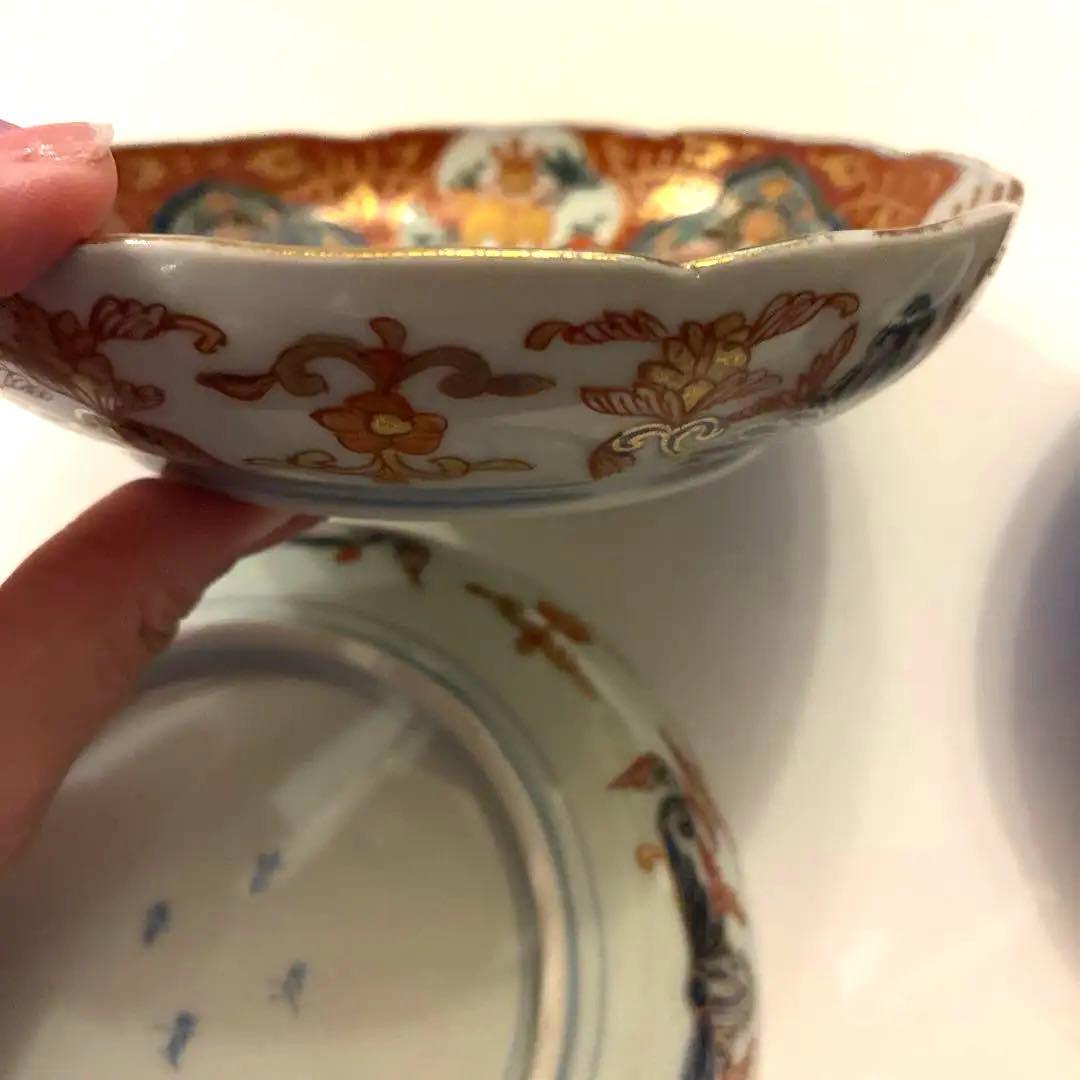 最終　古伊万里　色絵　なます皿　3枚