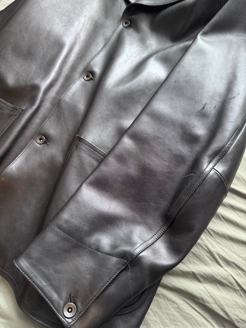 24SS comoli レザーワークジャケット サイズ3