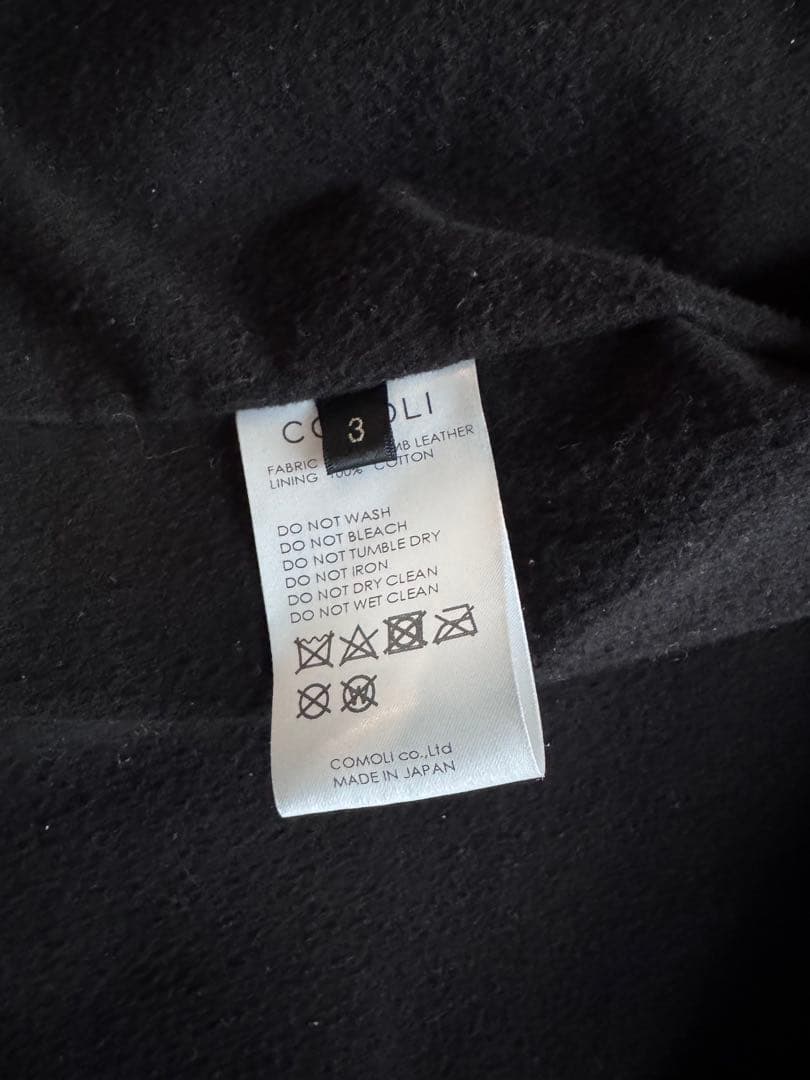 24SS comoli レザーワークジャケット サイズ3