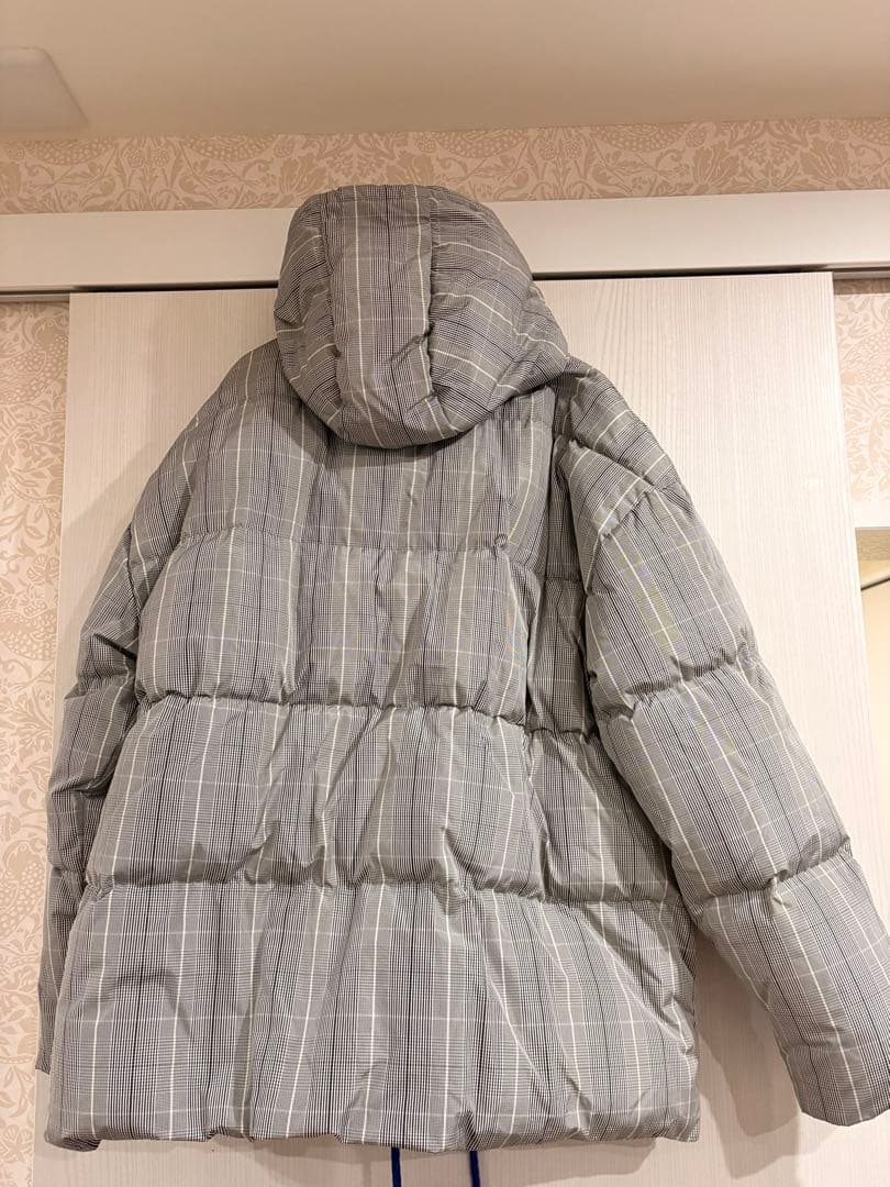 ENFOLD 2023aw チェックタフタ ミニマルダウンジャケット　38