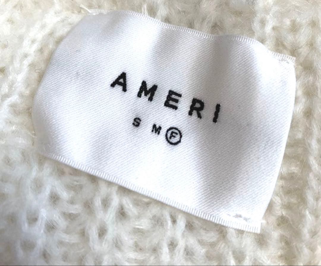 AMERI BACK CABLE KNIT バックケーブルニット ホワイト