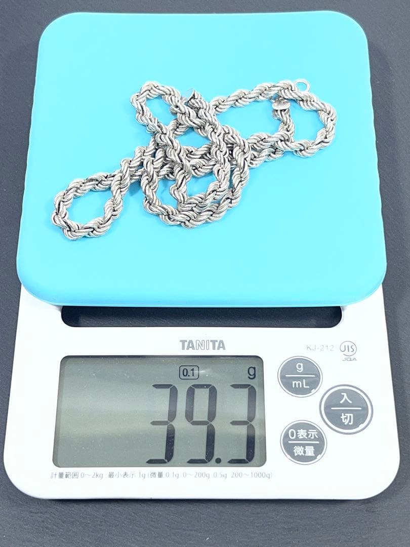 アヴァランチ 925 ロープ ツイスト チェーンネックレス 幅6.5mm60cm