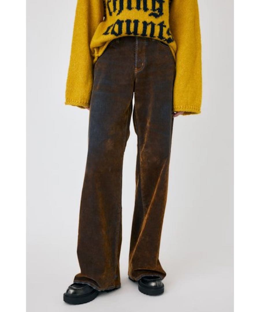 MOUSSY VELVET DENIM BAGGY デニムバギー サイズ２