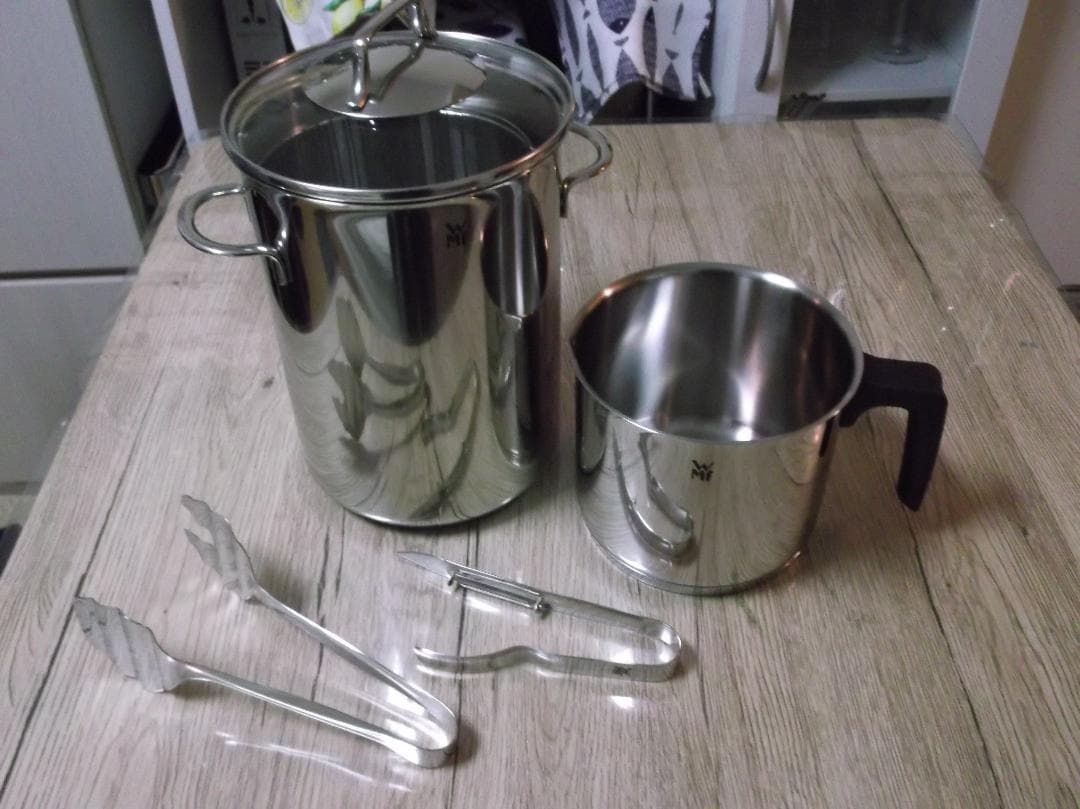 WMF アスパラガスポット１６cm＋ミルクポット14ｃｍセット