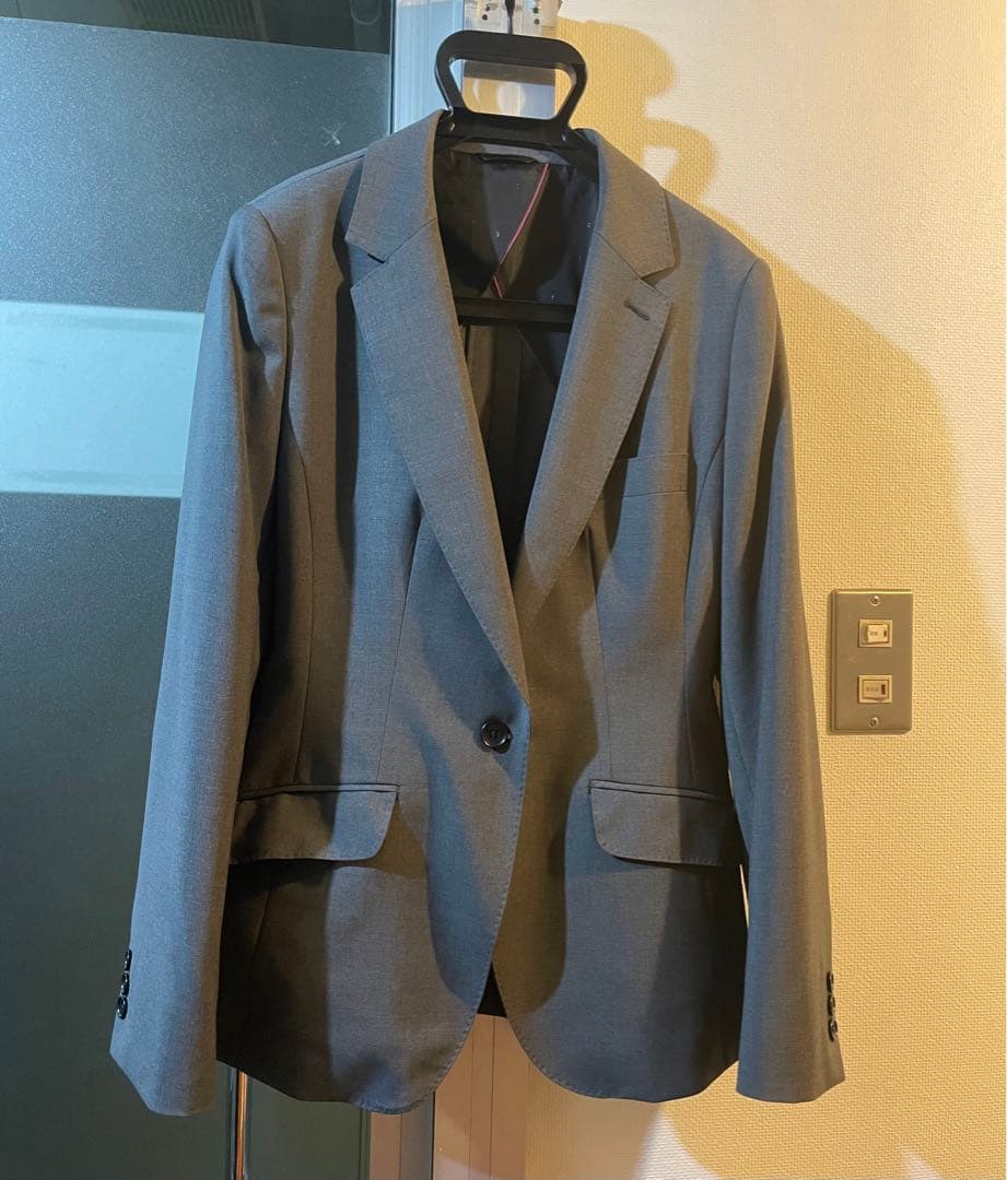 HILTON 1ボタンテーラードジャケット&テーパードパンツ 15号グレー