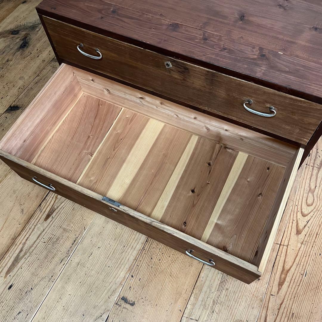 アンティーク チェスト 箪笥 ローボード テレビ台 無垢材 昭和レトロ