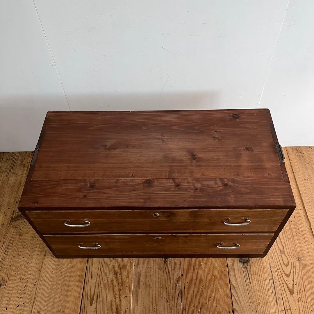 アンティーク チェスト 箪笥 ローボード テレビ台 無垢材 昭和レトロ