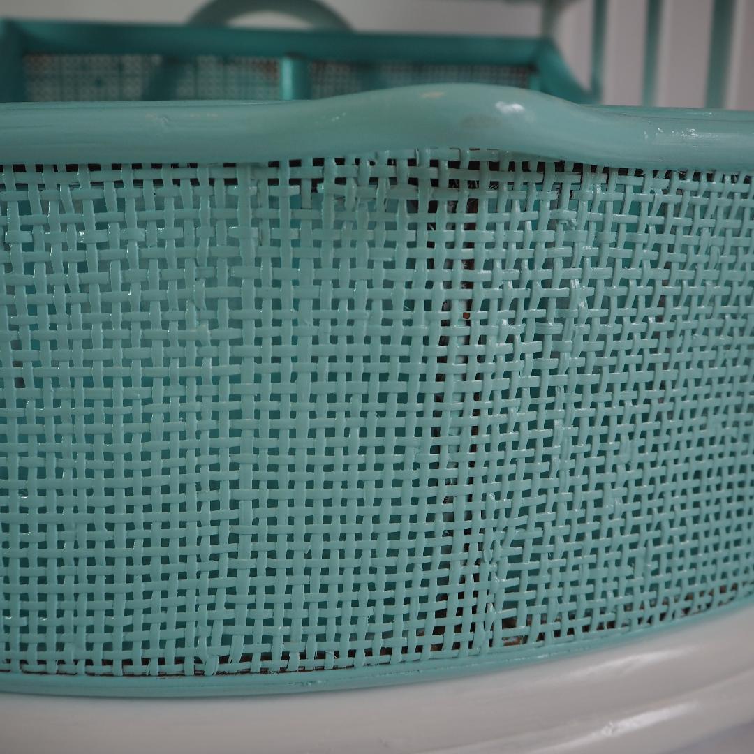 ヴィンテージ Tiffany 鏡台 ドレッサー ラタン 籐 チェスト 昭和レトロ