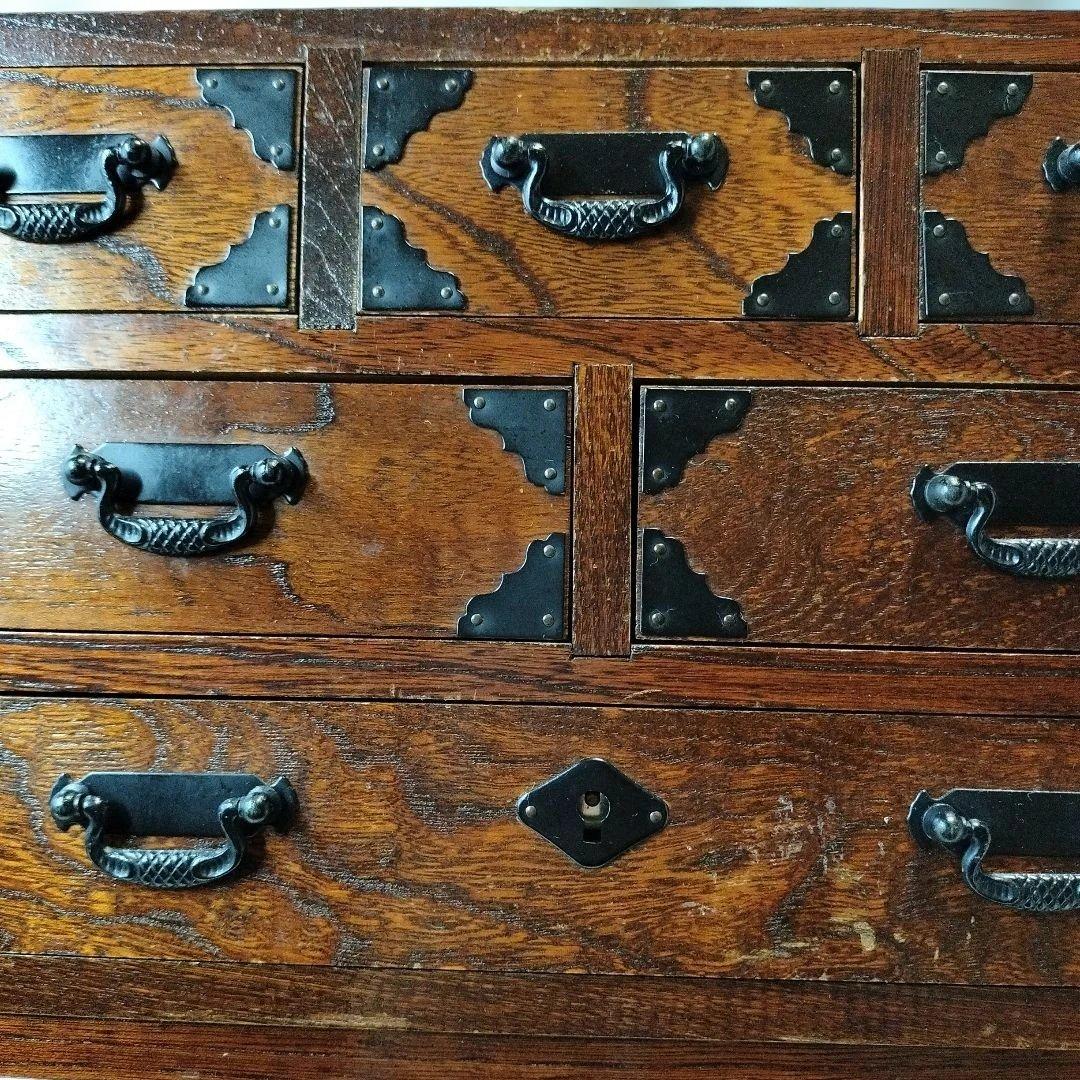 伝統的な日本の木製タンス 6引き出し 小物いれ即購入◎