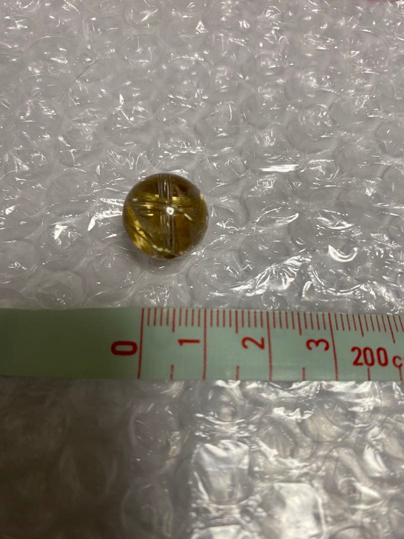 最高級　タイチンルチルクォーツ　太陽ルチル　放射ルチル　14ミリ玉　ブレスレット