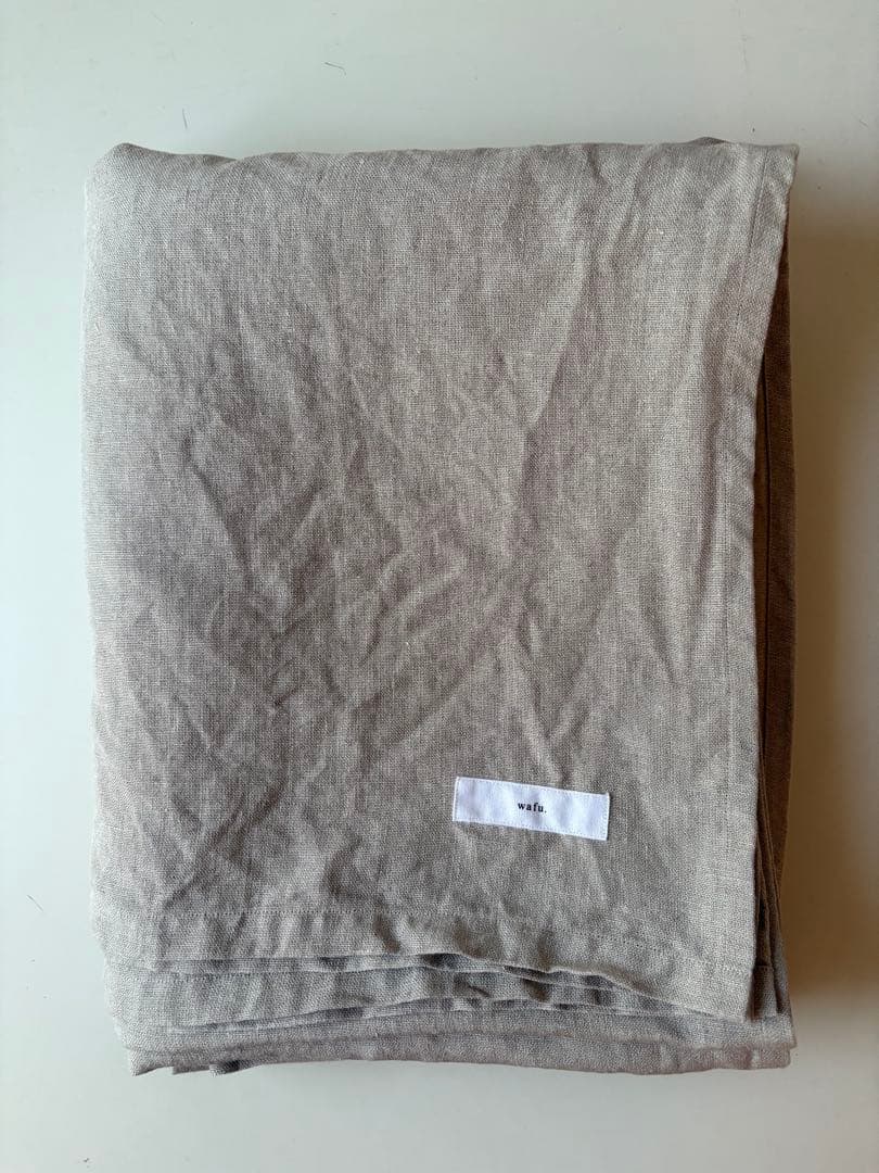 wafu.フラットシーツ シングルサイズ リネン100%シーツ／亜麻ナチュラル