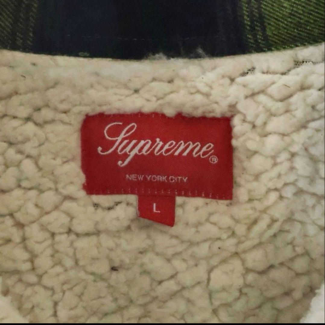 【美品】17aw supremebuffaloplaid バッファローキムタクL