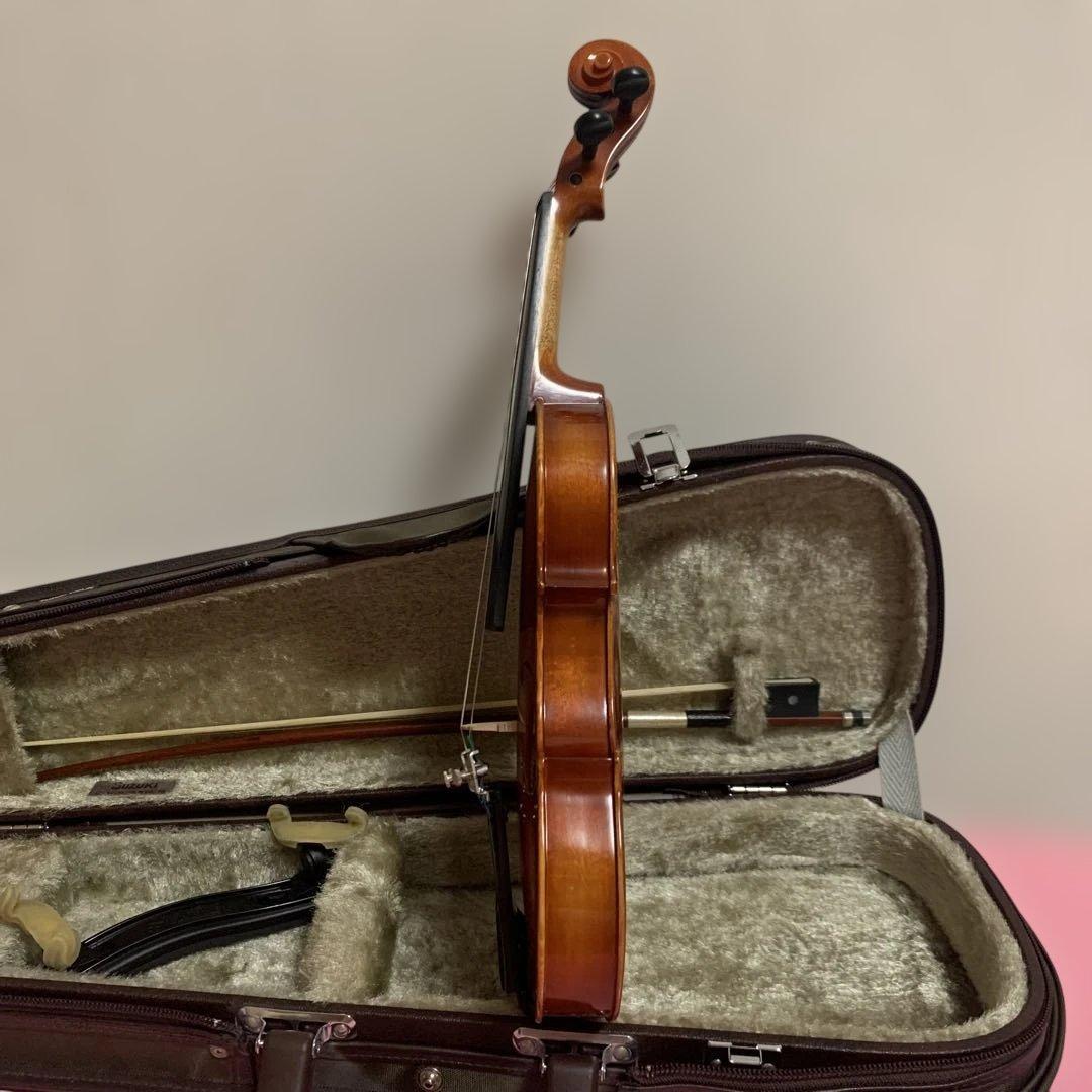 スズキバイオリン1/10本体と弓、肩当て、ケース、まつやにのセット