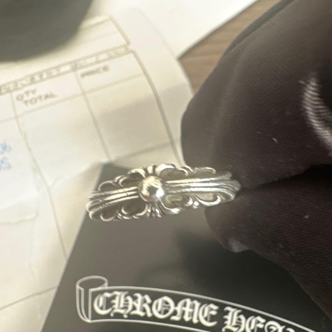 CHROME HEARTS BABY CLSC FLRL CRS リングUS6号