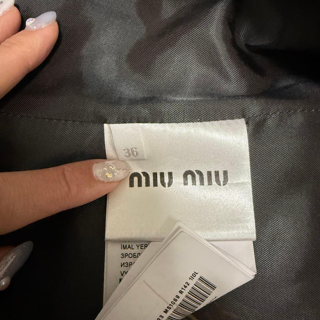 【極美品✨】ミュウミュウ メルトンコート ヴァージンウール アンゴラ カシゴラ