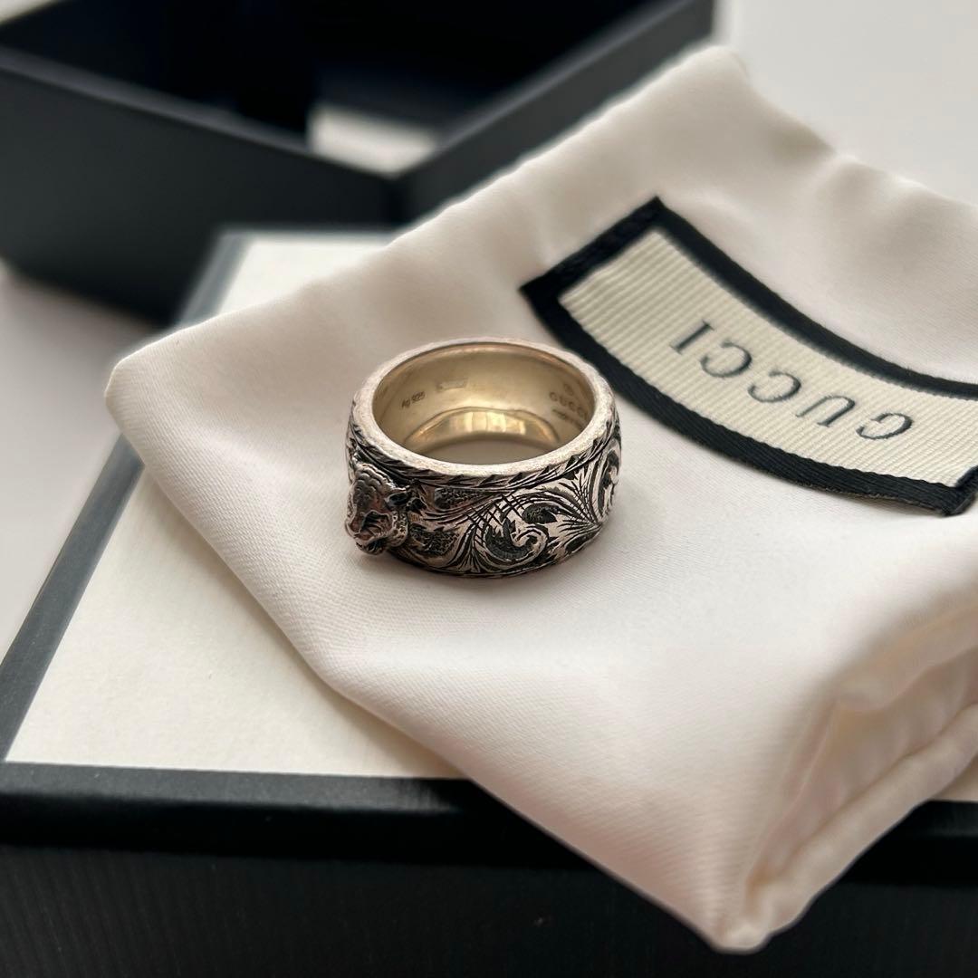 GUCCI キャットヘッド シルバーリング 12号