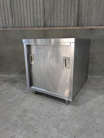 難有り キャビネット調理台 厨房 中古 W650×D750×H740 収納庫