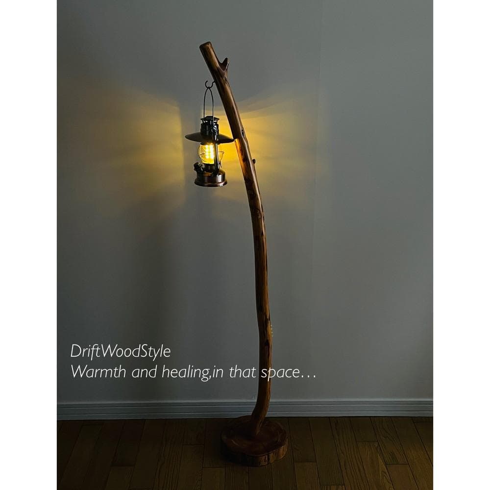 大サイズの天然流木のランプスタンド 置物 北欧 照明 ランタン N12