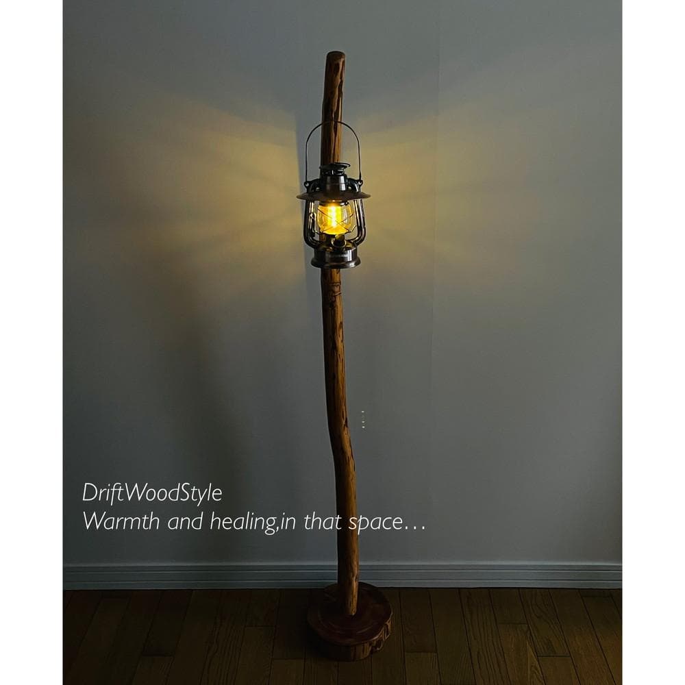 大サイズの天然流木のランプスタンド 置物 北欧 照明 ランタン N12