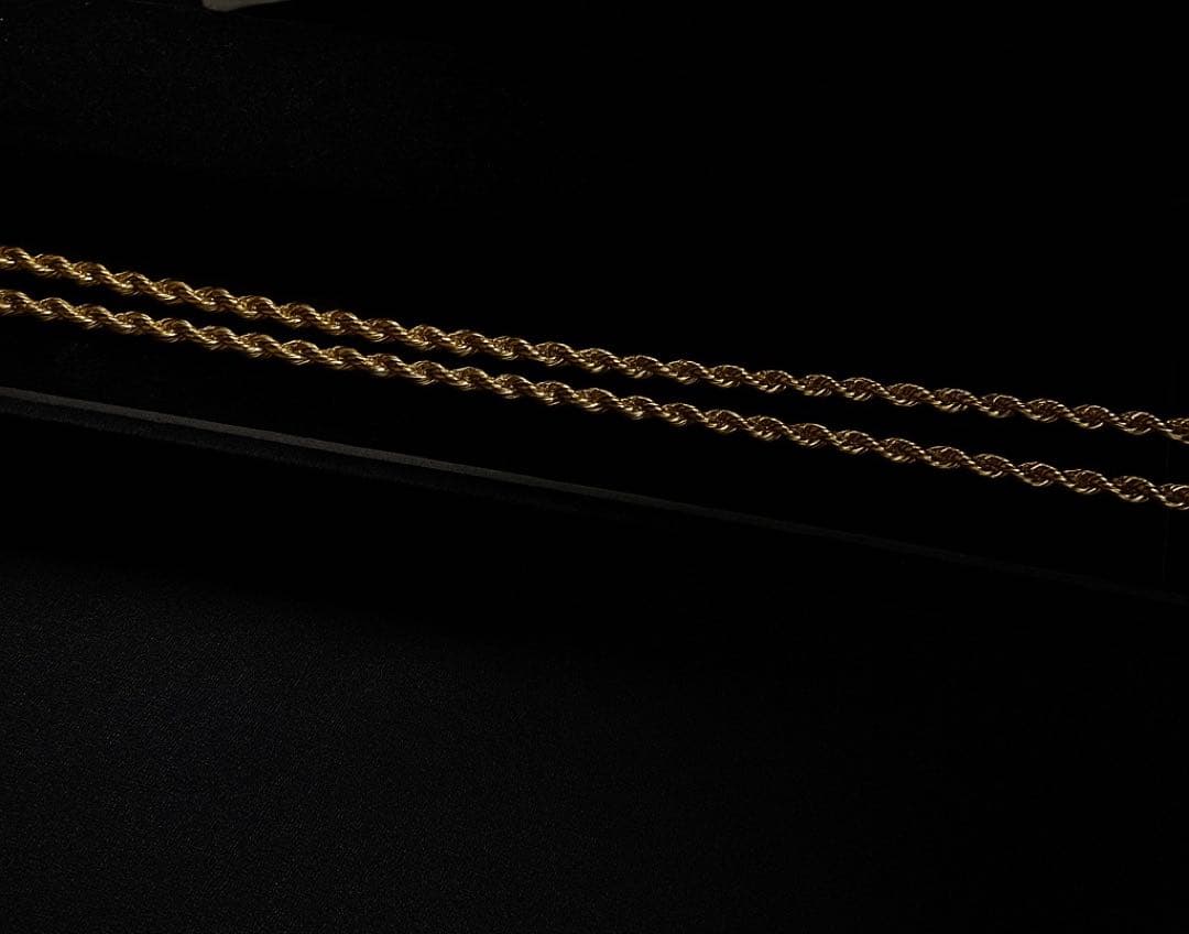 18KGF ロープチェーン ネックレス 50cm 18K刻印　新品