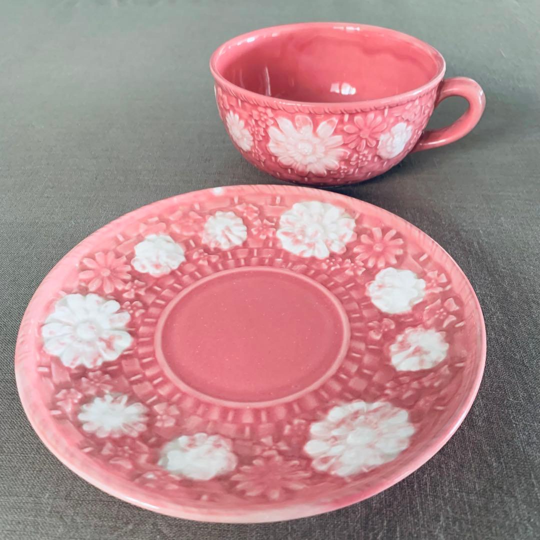 【レア】イタリア食器　シチリア陶器　スープ皿　カップ＆ソーサー　ビンテージ