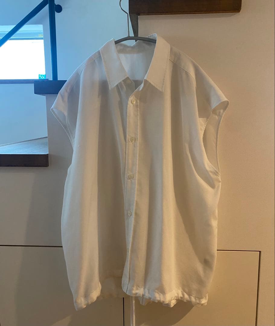 ⭐︎Spick and Span⭐︎ソフトブロードフレンチヘムギャザーシャツ　白