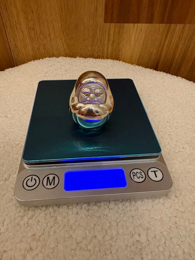 銀製達磨型置物 970刻印　ダルマ