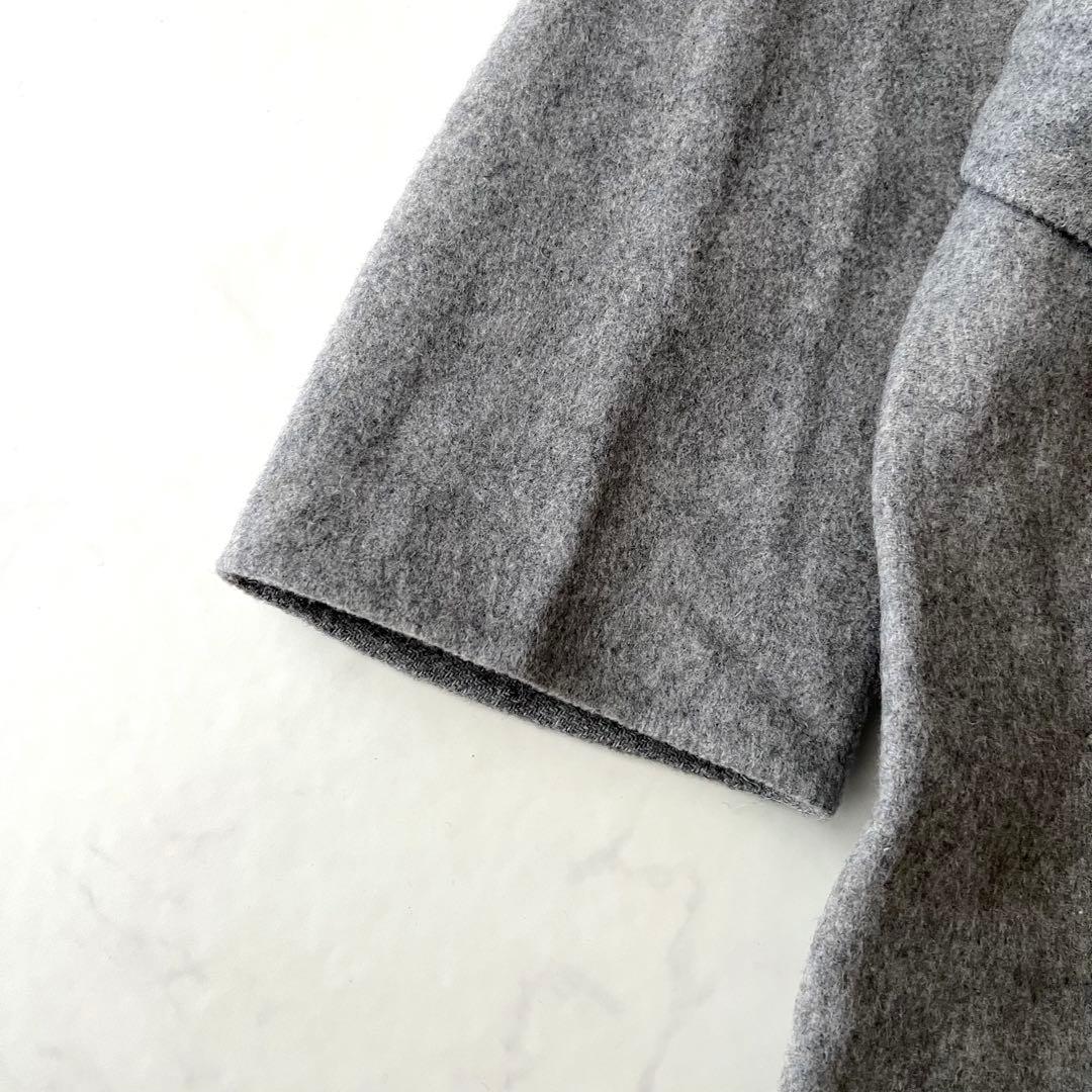 23区 MANTECO ウール リバーロングコート グレー ベルト 女優襟 36