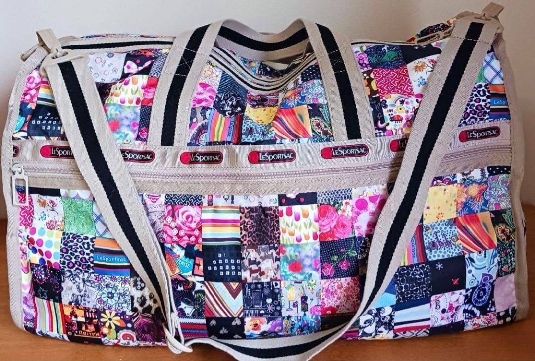 レスポートサック　ラージ　パッチワーク風ボストンバッグ